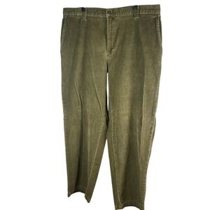 Dockers Surplus‎ Corduroy Pants Mens W40 L32 Olive Green Flat Front VTG